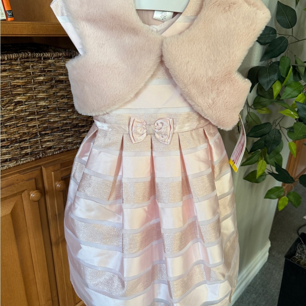 Jona Michelle Pink Pleated Tiered Sundress for Wedding Guest